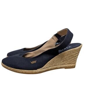 Viscata Espadrille Wedge Womens EU38 Womens 7 Sandal Pointed Blue Resort